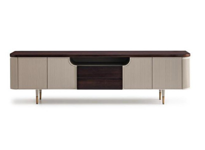 Sideboard TV Ständer RTV Lowboard Holz Beige Moderne Tisch Wohnzimmer